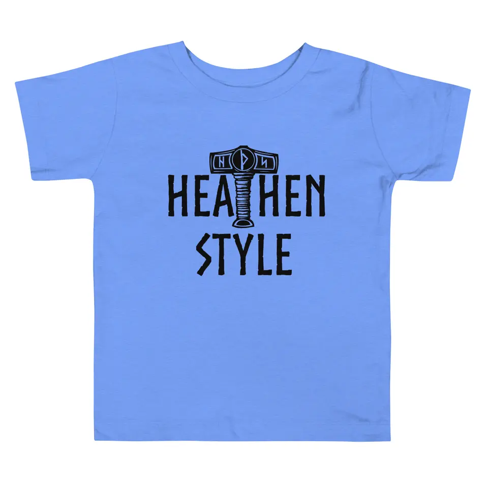 Viking Unisex Toddler Short Sleeve Tee Blue, front view